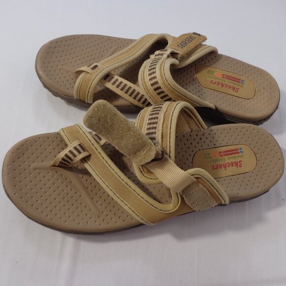 Skechers Women's Reggae Sandals Beige Size 8 - Picture 5 of 7